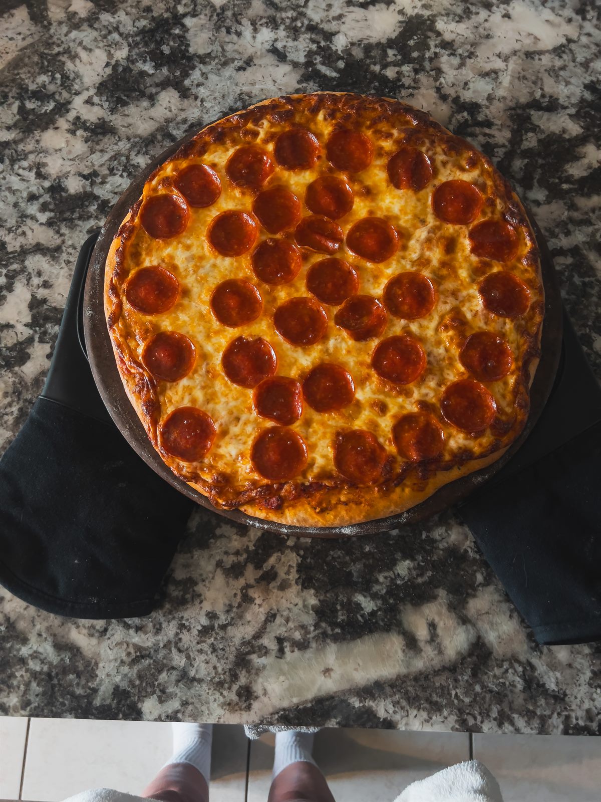 homemade pizza fresh outta the oven